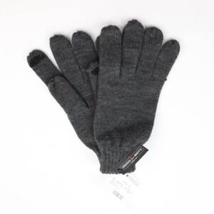 Mens Calvin Klein Gloves Gray Touchscreen Knit Acrylic